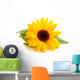 Sunflower with Leaves Wall Decal