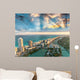Wonderful Skyline Miami Sunset Wall Decal