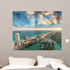 Wonderful Skyline Miami Sunset Wall Decal