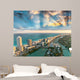 Wonderful Skyline Miami Sunset Wall Decal