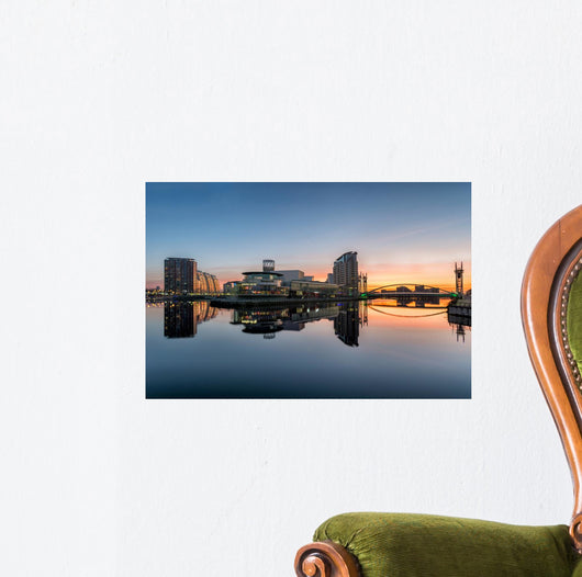 Orange Sunrise Salford Quays Wall Decal