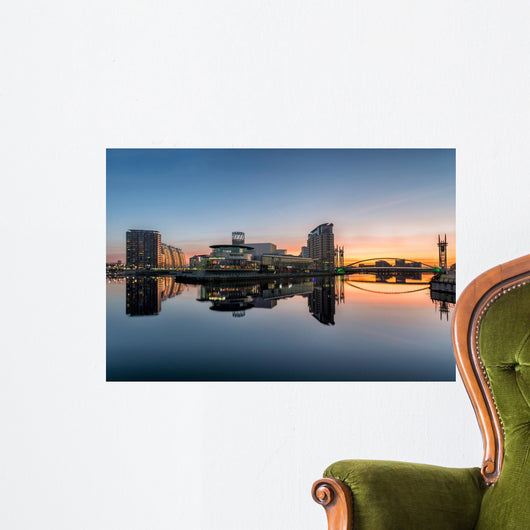 Orange Sunrise Salford Quays Wall Decal