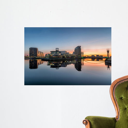 Orange Sunrise Salford Quays Wall Decal