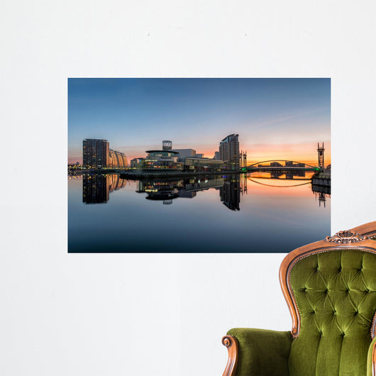 Orange Sunrise Salford Quays Wall Decal