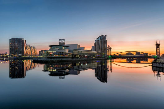Orange Sunrise Salford Quays Wall Decal