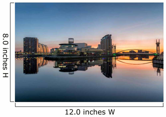 Orange Sunrise Salford Quays Wall Decal