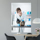Veterinarian Examining Cat Surgical Wall Decal