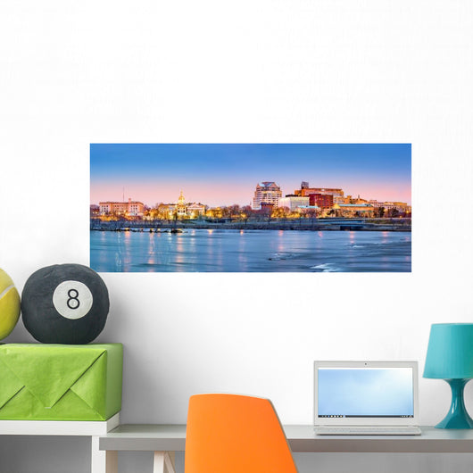 Trenton Skyline Panorama Dawn Wall Decal