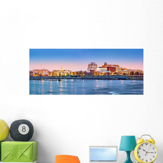 Trenton Skyline Panorama Dawn Wall Decal