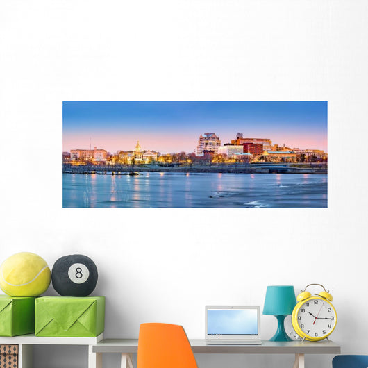 Trenton Skyline Panorama Dawn Wall Decal