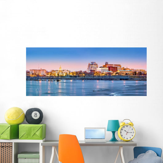 Trenton Skyline Panorama Dawn Wall Decal