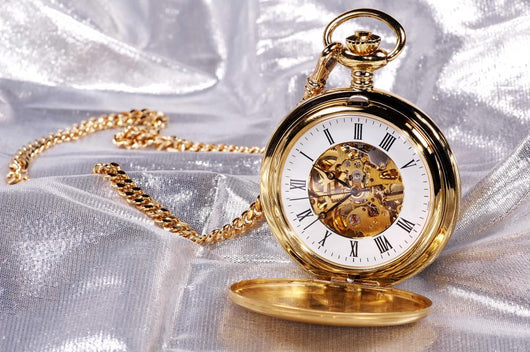 Gold Pocket Watch Wall Decal