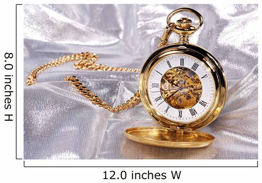 Gold Pocket Watch Wall Decal