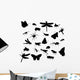 Twenty Four Insect Silhouettes Wall Stickers Wall Decal