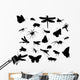 Twenty Four Insect Silhouettes Wall Stickers Wall Decal