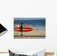 Young Man with Surfboard Wall Decal