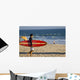 Young Man with Surfboard Wall Decal