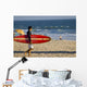 Young Man with Surfboard Wall Decal