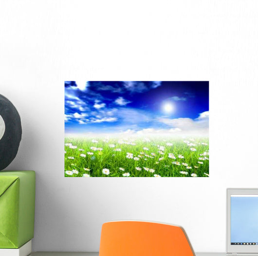 Grass and Margherita Relaxing Wall Decal