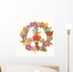 Symbolic Floral Peace Sign Wall Decal