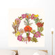 Symbolic Floral Peace Sign Wall Decal