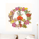 Symbolic Floral Peace Sign Wall Decal