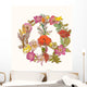 Symbolic Floral Peace Sign Wall Decal