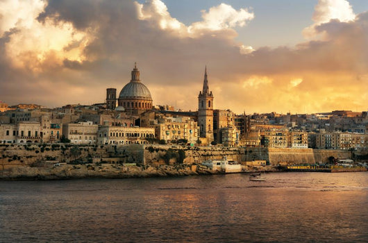 Valletta Skyline Waterfront Sunset Wall Decal