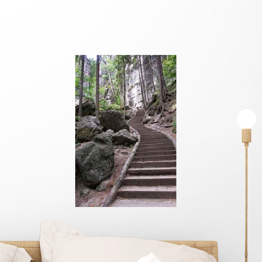 Staircase Elbe Sandstone Mountains Wall Decal