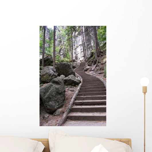 Staircase Elbe Sandstone Mountains Wall Decal