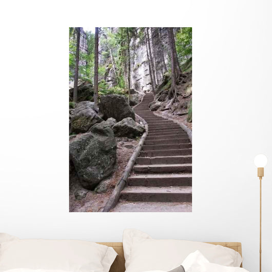 Staircase Elbe Sandstone Mountains Wall Decal