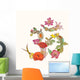 Hindu Floral Symbol Om Wall Decal