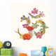 Hindu Floral Symbol Om Wall Decal