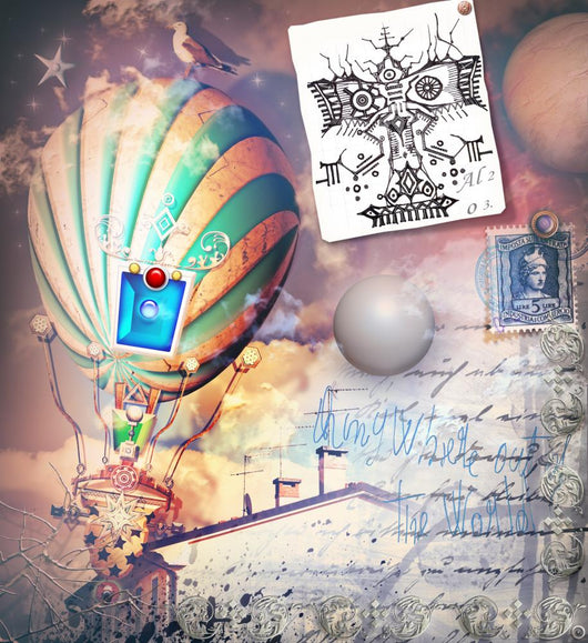 Steampunk and Old Fashioned Wall Decal Design 2