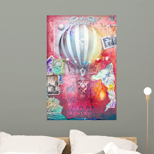 Steampunk and Old Fashioned Wall Decal Design 1