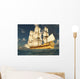 Render Depicting Tall Ship Wall Decal