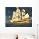 Render Depicting Tall Ship Wall Decal