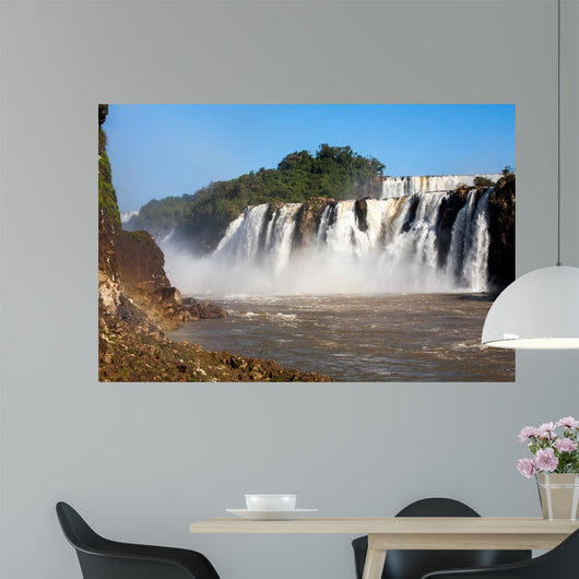 Iguazu Falls from below Wall Decal