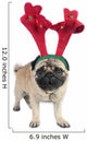 Christmas Pug Dog Wearing Wall Decal