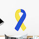 Down-syndrome Yellow-blue Ribbon Wall Decal