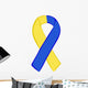 Down-syndrome Yellow-blue Ribbon Wall Decal
