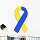 Down-syndrome Yellow-blue Ribbon Wall Decal