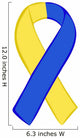 Down-syndrome Yellow-blue Ribbon Wall Decal