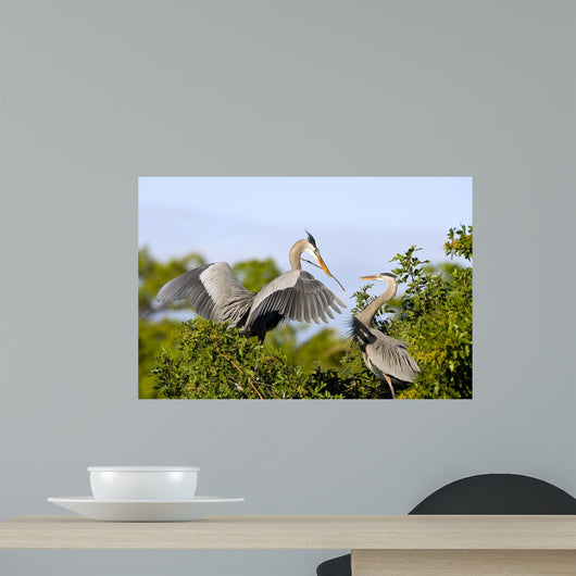 Great Blue Heron Returns Wall Decal