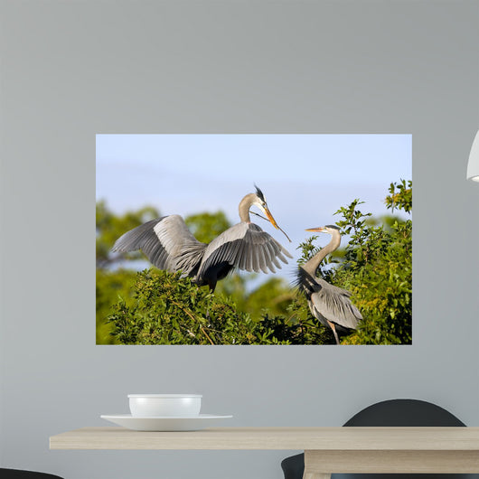 Great Blue Heron Returns Wall Decal