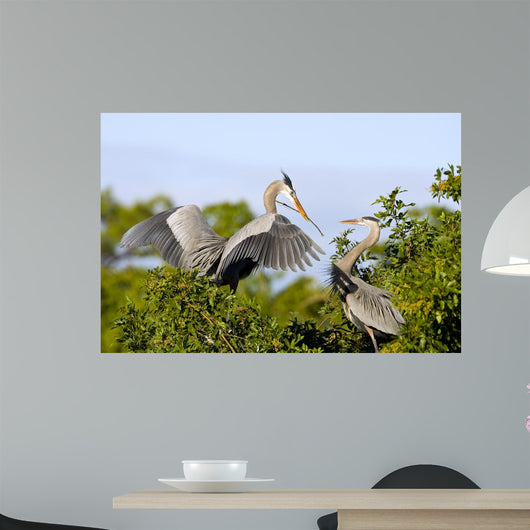 Great Blue Heron Returns Wall Decal