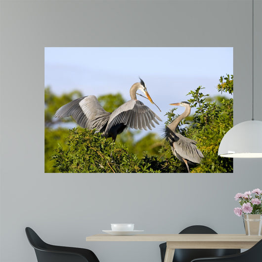 Great Blue Heron Returns Wall Decal