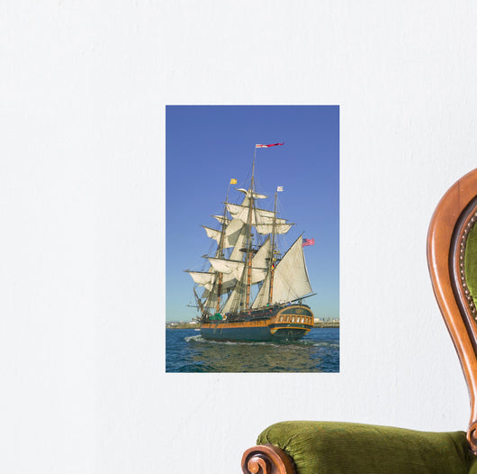 Tall Sailing Ship with Wall Decal