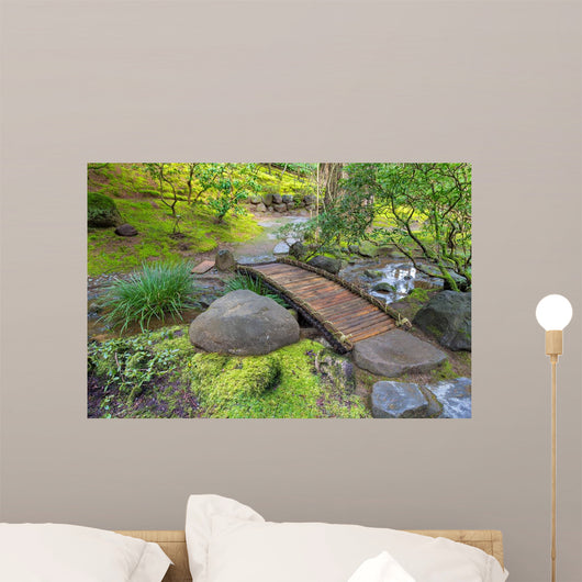 Bamboo Foot Bridge over Wall Decal