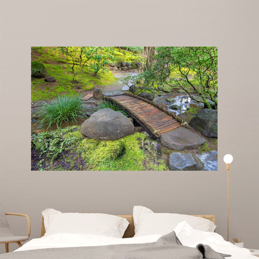Bamboo Foot Bridge over Wall Decal